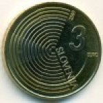 3 ЕВРО 2009 г. Словения(20) -5330 - аверс