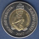 500 песо 2007 г. Пасхи остров(17) -700 - реверс