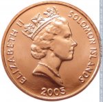 1 цент 2005 г. Соломоновы острова(20) - 607 - аверс