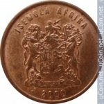 1 цент 1996 г. ЮАР(26) - 385 - реверс
