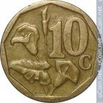 10 центов 2008 г. ЮАР(26) - 385 - аверс