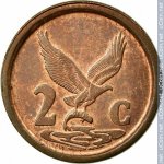 2 цента 1991 г. ЮАР(26) - 385 - реверс