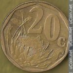 20 центов 2004 г. ЮАР(26) - 385 - аверс