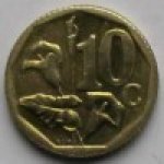 10 центов 2010 г. ЮАР(26) - 385 - аверс