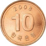 10 вон 2013 г. Корея Южная(12) -1084 - реверс