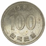 100 вон 1990 г. Корея Южная(12) -1084 - реверс