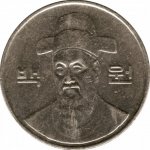 100 вон 1996 г. Корея Южная(12) -1084 - аверс
