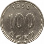 100 вон 1996 г. Корея Южная(12) -1084 - реверс
