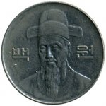 100 вон 1999 г. Корея Южная(12) -1084 - аверс