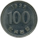 100 вон 1999 г. Корея Южная(12) -1084 - реверс