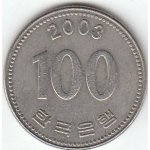 100 вон 2003 г. Корея Южная(12) -1084 - реверс