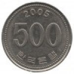 500 вон 2005 г. Корея Южная(12) -1084 - аверс
