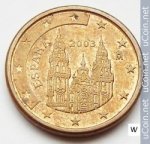 1 цент 2003 г. Испания(10) -12911 - реверс