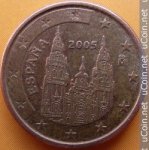 1 цент 2005 г. Испания(10) -12911 - реверс