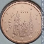 1 цент 2014 г. Испания(10) -12911 - реверс