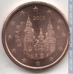 1 цент 2015 г. Испания(10) -12911 - реверс