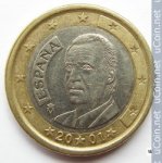 1 евро 2001 г. Испания(10) -12911 - реверс