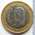 1 евро 2002 г. Испания(10) -12911 - реверс