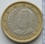 1 евро 2003 г. Испания(10) -12911 - реверс