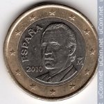 1 евро 2010 г. Испания(10) -12911 - реверс