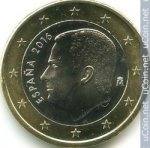 1 евро 2016 г. Испания(10) -12911 - реверс