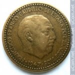 1 песета 1947 г. Испания(10) -12911 - аверс