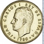 1 песета 1980 г. Испания(10) -12911 - аверс