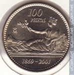 100 песет 2001 г. Испания(10) -12911 - аверс