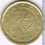 20 центов 2001 г. Испания(10) -12911 - реверс