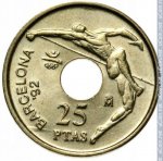 25 песет 1991 г. Испания(10) -12911 - реверс