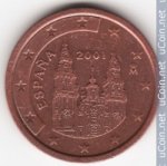 5 центов 2001 г. Испания(10) -12911 - реверс