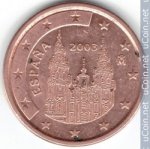 5 центов 2003 г. Испания(10) -12911 - реверс