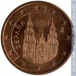5 центов 2008 г. Испания(10) -12911 - реверс