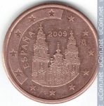 5 центов 2009 г. Испания(10) -12911 - реверс
