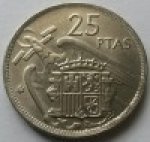 25 песет 1957 г. Испания(10) -12911 - аверс