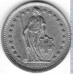 1/2 франка 1969 г. Швейцария(25) -2881 - аверс