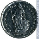 1/2 франка 1972 г. Швейцария(25) -2881 - реверс