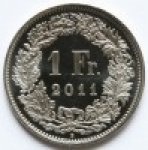 1 франк 2003 г. Швейцария(25) -2881 - аверс