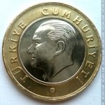 1 лира 2017 г. Турция(23) - 2834 - реверс