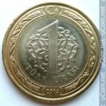 1 лира 2014 г. Турция(23) - 2834 - аверс