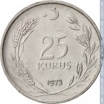 25 кирш 1973 г. Турция(23) - 2834 - реверс