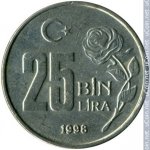25000 лир 1998 г. Турция(23) - 2834 - реверс