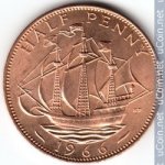 1/2 пенни 1966 г. Великобритания(5) -111711 - аверс