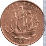 1/2 пенни 1967 г. Великобритания(5) -111711 - реверс
