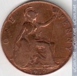 1 пенни 1912 г. Великобритания(5) -111711 - аверс