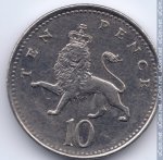 10 пенсов 2008 г. Великобритания(5) -111711 - реверс