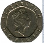 20 пенсов 1997 г. Великобритания(5) -111711 - аверс