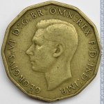 3 пенса 1945 г. Великобритания(5) -111711 - аверс
