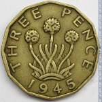3 пенса 1945 г. Великобритания(5) -111711 - реверс