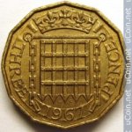 3 пенса 1967 г. Великобритания(5) -111711 - аверс